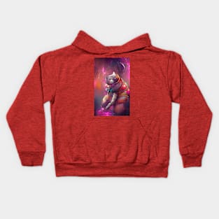 Strange Cosmonaut Kitty Cat Kids Hoodie